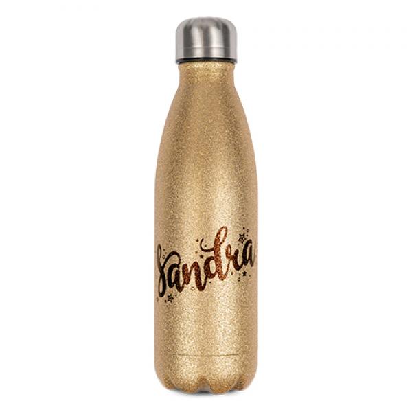 Thermoflasche "Glitzer" m. Wunschname